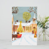 Frohe Weihnachten Briefpapier (Stehend Vorderseite)