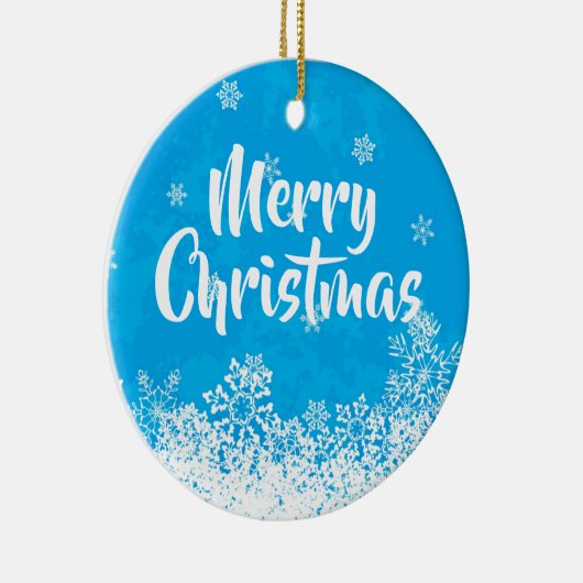 Frohe Weihnachten Bright Blue Tree Geschenk / Orna Keramik Ornament (Rechts)