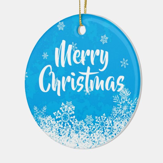 Frohe Weihnachten Bright Blue Tree Geschenk / Orna Keramik Ornament (Links)