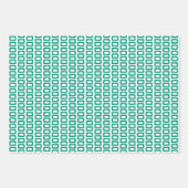 Frohe Weihnachten Bright Green Pattern Geschenkpapier Set (Vorderseite 2)