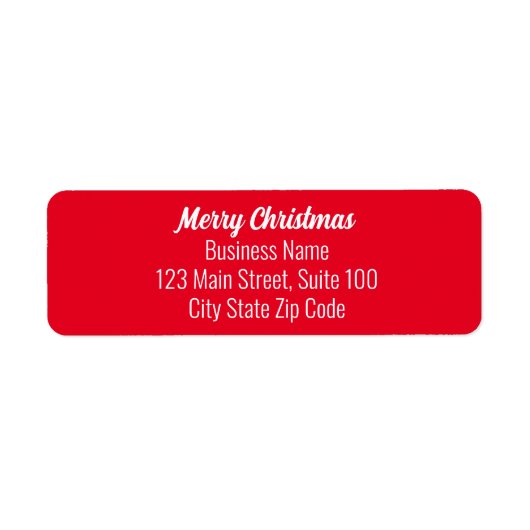 Frohe Weihnachten Bright Red und White Script Text (Vorne)