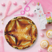 Frohe Weihnachten Brown Gold Kupfer Elegant Star Pappteller (Party)