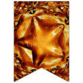 Frohe Weihnachten Brown Gold Kupfer Elegant Star Wimpelkette (Dritte Fahne)