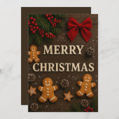 Frohe Weihnachten Brown Weihnachtskekse (Vorne/Hinten)