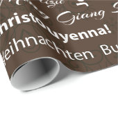 Frohe Weihnachten Browns in anderer Geschenkpapier (Rolleneckpunkt)