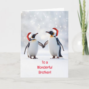 Frohe Weihnachten Bruder Weihnachten mit süßem Pin Karte