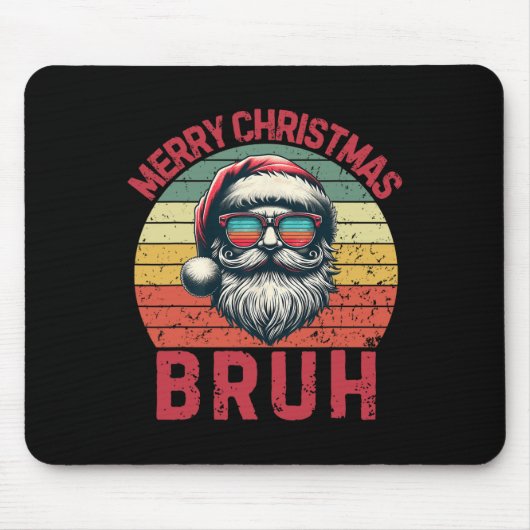 Frohe Weihnachten Bruh Cool Santa Boys Kinder Xmas Mousepad (Vorne)