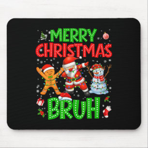 Frohe Weihnachten Bruh Dabbing Santa Weihnachten K Mousepad