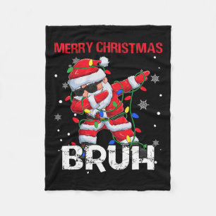 Frohe Weihnachten Bruh Dabbing Weihnachtsmänner We Fleecedecke