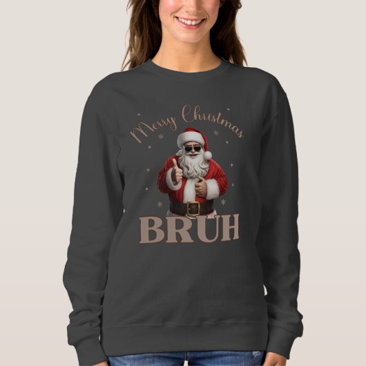 Frohe Weihnachten BRUH Funny Design T - Shirt (Vorderseite)