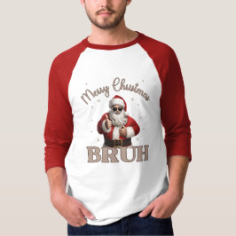 Frohe Weihnachten BRUH Funny Design T - Shirt