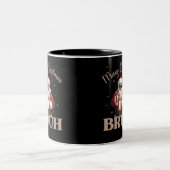 Frohe Weihnachten BRUH Funny Design Zweifarbige Tasse (Mittel)