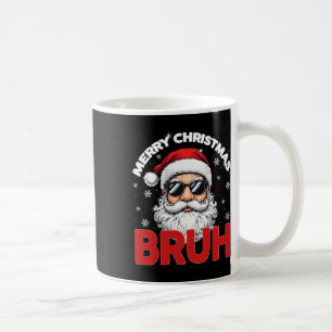 Frohe Weihnachten Bruh Funny Santa Claus Retro Men Kaffeetasse
