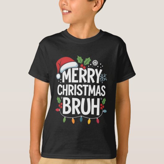 Frohe Weihnachten Bruh Happy Christmas Familie Xma T-Shirt (Vorderseite)