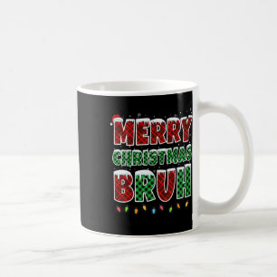 Frohe Weihnachten Bruh Red Green Kariert Xmas Ligh Kaffeetasse