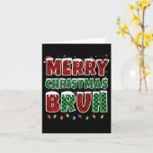 Frohe Weihnachten Bruh Red Green Kariert Xmas Ligh Karte (Gelbe Blume)