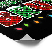 Frohe Weihnachten Bruh Red Green Kariert Xmas Ligh Poster (Ecke)