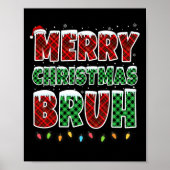 Frohe Weihnachten Bruh Red Green Kariert Xmas Ligh Poster (Vorne)