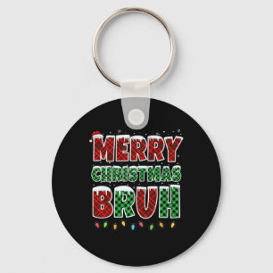 Frohe Weihnachten Bruh Red Green Kariert Xmas Ligh Schlüsselanhänger