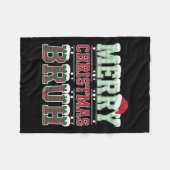 Frohe Weihnachten Bruh Santa Xmas Familie Matching Fleecedecke (Vorderseite (Horizontal))