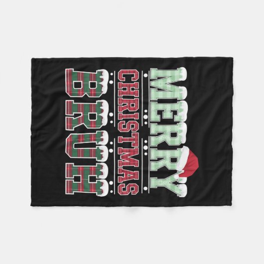 Frohe Weihnachten Bruh Santa Xmas Familie Matching Fleecedecke (Vorderseite (Horizontal))