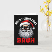 Frohe Weihnachten Bruh Santa Xmas Familie Matching Karte (Gelbe Blume)