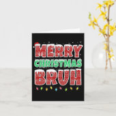 Frohe Weihnachten Bruh Ugly Sweater Xmas Lights Fu Karte (Gelbe Blume)