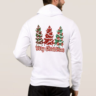 Frohe Weihnachten Buffalo Kariert Bäume Design-420 Hoodie