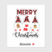 Frohe Weihnachten - Buffalo Karierte Nomaden Aufkleber (Blatt)