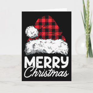 Frohe Weihnachten Büffel Kariert Roter Weihnachtsm Karte
