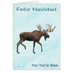 Frohe Weihnachten - Bull Moose im Schnee