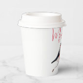 Frohe Weihnachten, Bullfinch im Winter Pappbecher (Rechts)