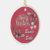 Frohe Weihnachten Bunco Baby Keramikornament (Rechts)