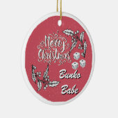 Frohe Weihnachten Bunko Babe Keramikornament (Rechts)