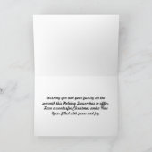 Frohe Weihnachten Bunny Rabbit in einer Weihnachts Karte (Innenseite)