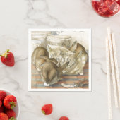 Frohe Weihnachten Bunny Rabbits Serviette (Beispiel)