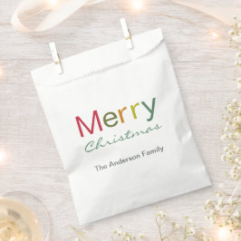 Frohe Weihnachten bunt Text Familie Party Geschenktütchen