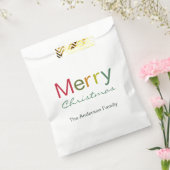 Frohe Weihnachten bunt Text Familie Party Geschenktütchen (Versiegelt)
