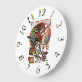 Frohe Weihnachten bunt Uhr (Winkel)