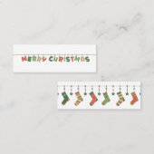 Frohe Weihnachten bunt Winter saisonale Gruß Mini Visitenkarte (Vorne/Hinten)