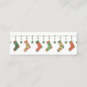 Frohe Weihnachten bunt Winter saisonale Gruß Mini Visitenkarte (Rückseite)