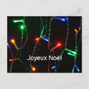 "Frohe Weihnachten" bunte Weihnachtslichter Postkarte