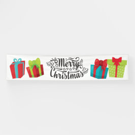 Frohe Weihnachten bunten Geschenke Geschenke Banner