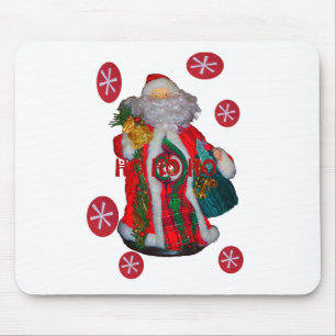 Frohe Weihnachten Bunter Weihnachtsmann Kunst Druc Mousepad