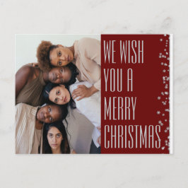 Frohe Weihnachten Burgund Foto Holiday Postcard