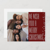 Frohe Weihnachten Burgund Foto Holiday Postcard (Vorne/Hinten)