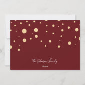 Frohe Weihnachten Burgund Gold Festivals Foto (Rückseite)