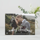 Frohe Weihnachten | Burgund zurück mit Foto (Stehend Vorderseite)