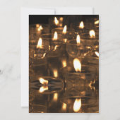 Frohe Weihnachten Burning Candles Kerzenlicht Einladung (Rückseite)