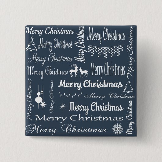 Frohe Weihnachten Button (Vorderseite)